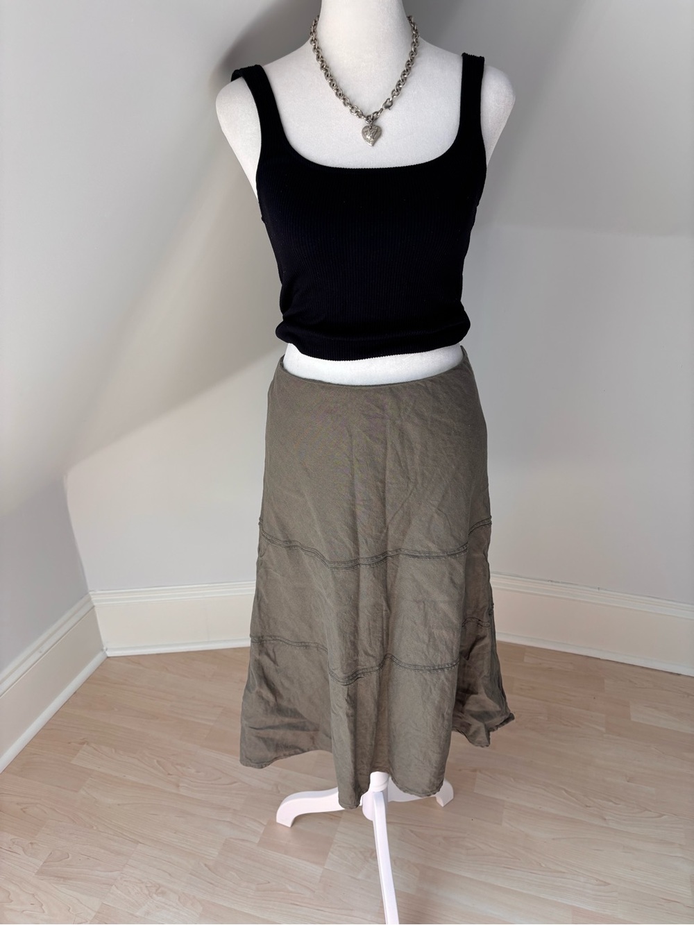 Vintage Reitmans Linen Blend Maxi Skirt 💚